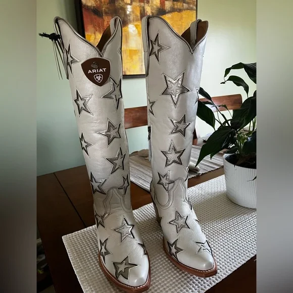 NWT Originally $350 Ariat Casanova Star X Toe Western Boot in Pearl Size 7 - Picture 3 of 13